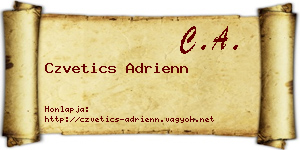 Czvetics Adrienn névjegykártya