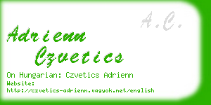 adrienn czvetics business card